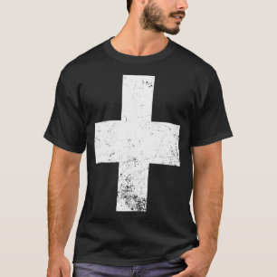 T-shirt Drapeau suisse T Suisse Drapeau de croix blanche d