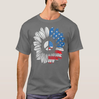T-shirt Drapeau Sunflower USA 