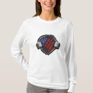 T-shirt Drapeau superhero USA