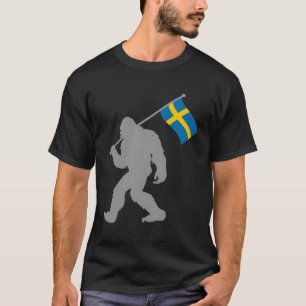 T-shirt Drapeau Sverige Ou Suédois Sur Drapeau Suède