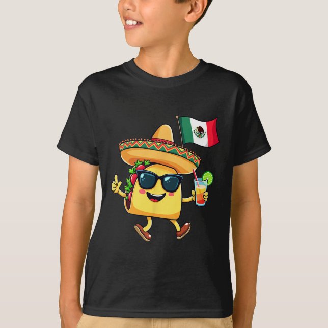 T-shirt Drapeau Taco Mexique Cinco De Mayo Indépendance me (Devant)