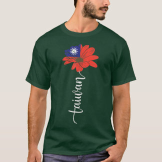 T-shirt Drapeau Taïwan Tournesol Vintage Taïwanais Amant T