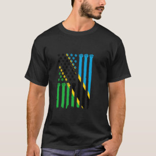 T-shirt Drapeau Tanzanie USA Racines Tanzaniennes Poing Ta