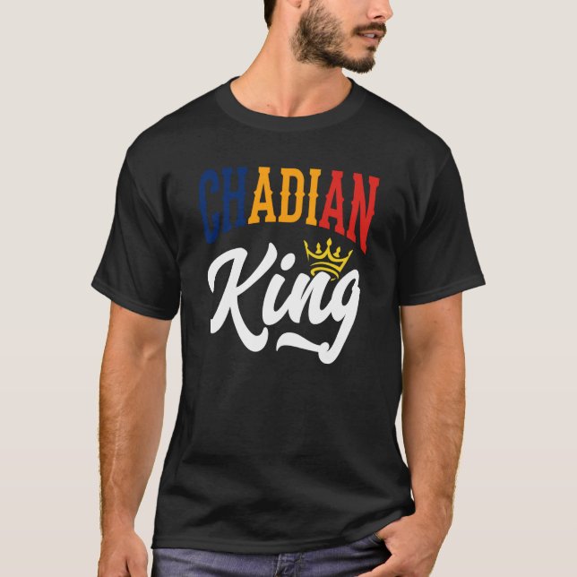 T-shirt Drapeau tchadien du Roi tchadien Tchadien (Devant)