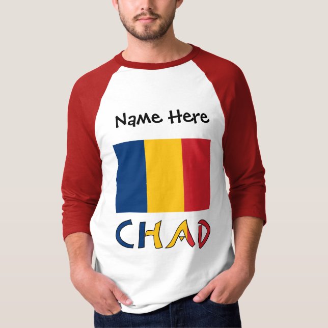 T-shirt Drapeau tchadien et tchadien personnalisé (Devant)