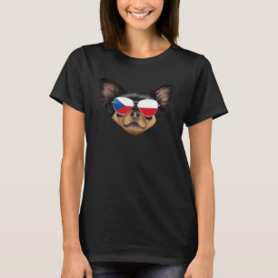 T-shirt Drapeau tchèque Chihuahua Chien République tchèque