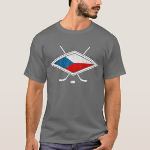 T-shirt Drapeau tchèque de hockey český