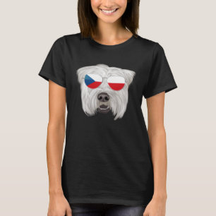 T-shirt Drapeau Tchèque Doux Revêtu Wheaten Terrier Républ