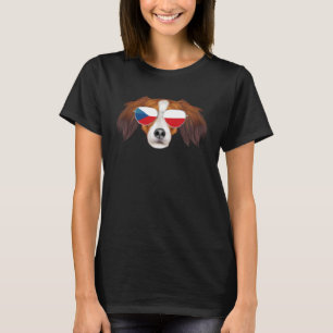 T-shirt Drapeau tchèque Nederlandse Kooikerhondje Républiq