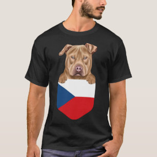 T-shirt Drapeau Tchèque Usa Staffordshire Terrier Chien