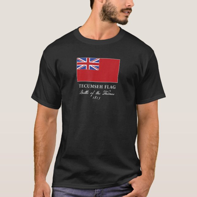 T-shirt Drapeau Tecumseh Tenskwatawa Thames Tippecanoe Len (Devant)