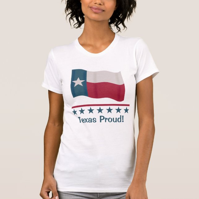 T-shirt Drapeau texan longue étoile Texas (Devant)