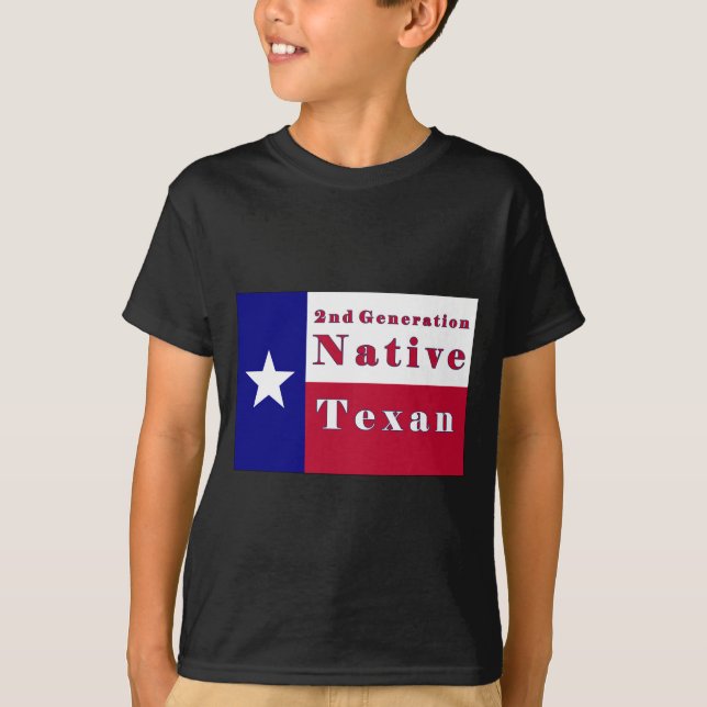 T-shirt Drapeau texan natif de 2e génération (Devant)