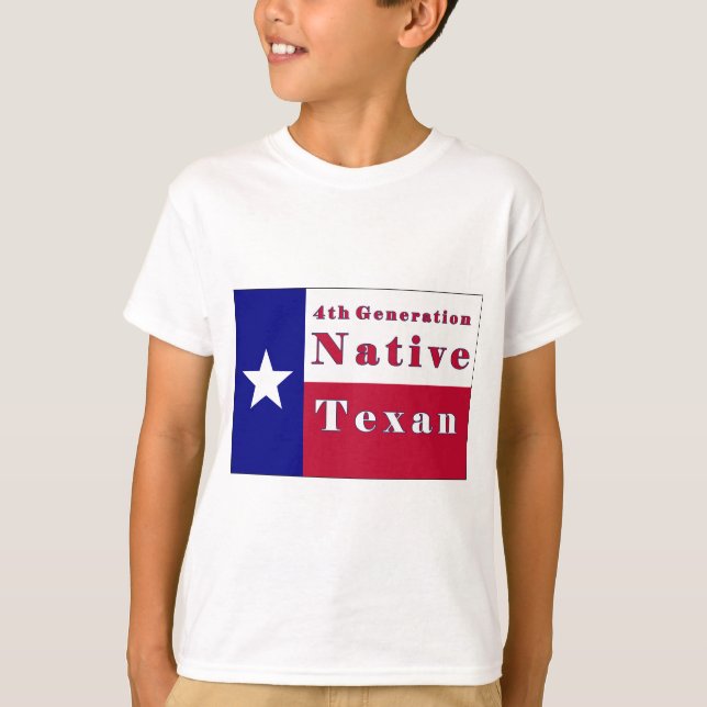 T-shirt Drapeau texan natif de 4e génération (Devant)