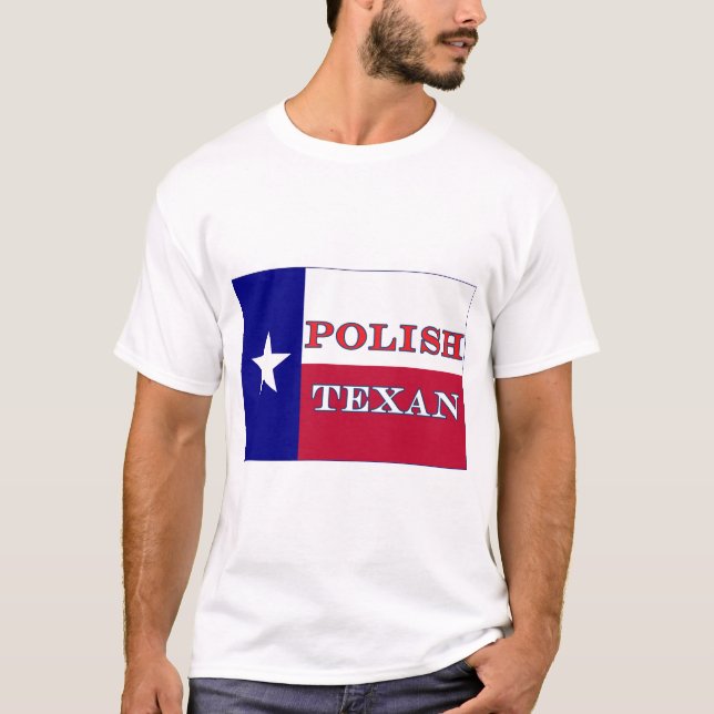 T-shirt Drapeau texan polonais (Devant)