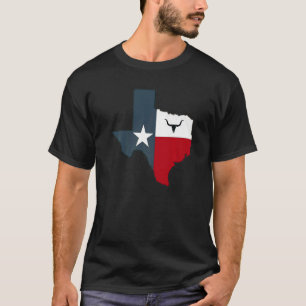 T-shirt Drapeau Texas Longhorn Lone Star Texas