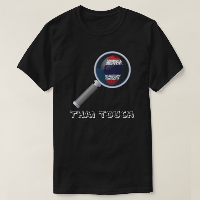 T-shirt Drapeau thaïlandais d'empreinte digitale de (Design devant)