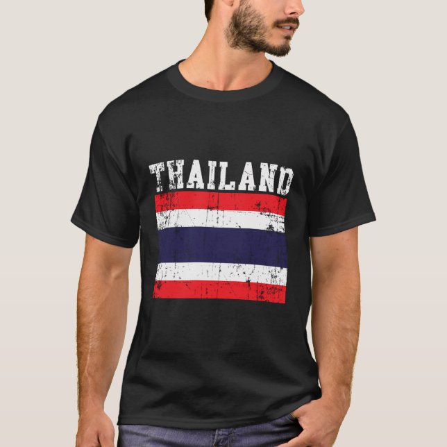 T-shirt Drapeau thaïlandais Vintage rétro (Devant)