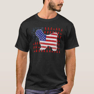 T-shirt Drapeau Tibétain Terrier Américain 4 juillet Pour 