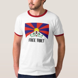 T-shirt Drapeau tibétain, THIBET LIBRE