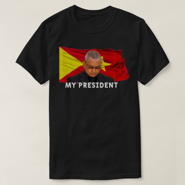T-shirt Drapeau Tigray mon président Debretsion I love Tig (Design devant)