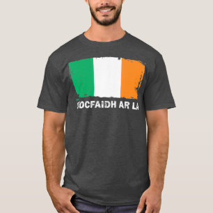 T-shirt Drapeau Tiocfaidh Ar La Ireland Retro Vintage