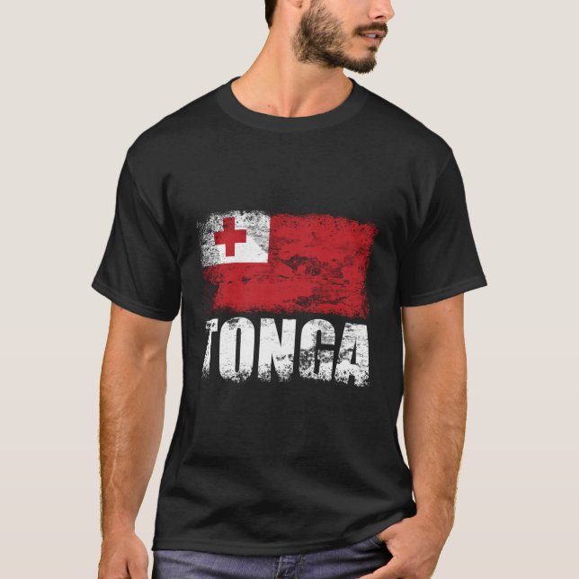 T-shirt Drapeau Tonga Tongan Drapeau (Devant)