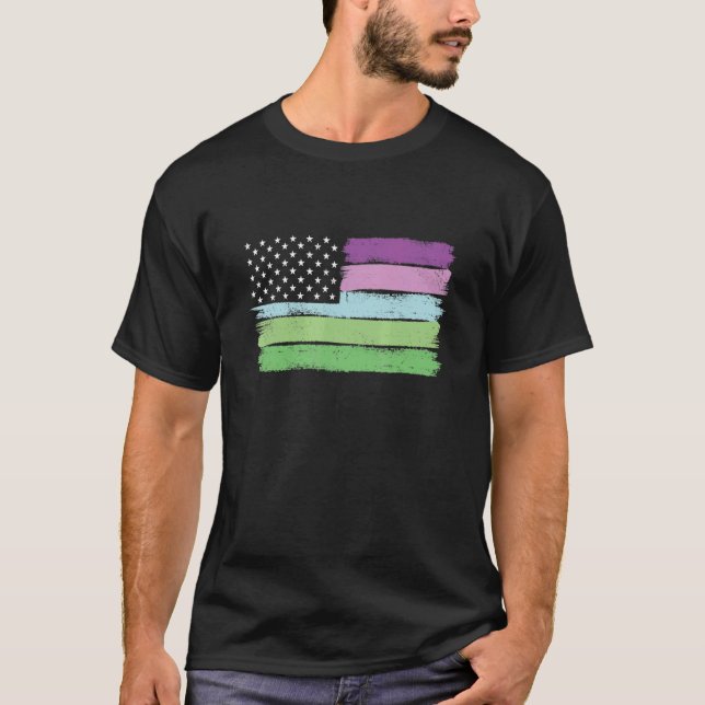 T-shirt Drapeau Toric Flag Pride Lgbtq Usa Pride (Devant)