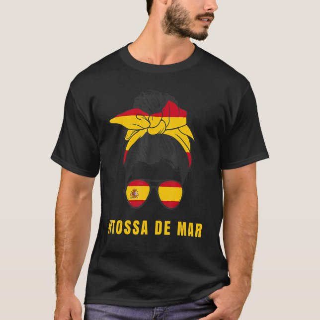 T-shirt Drapeau Tossa De Mar Espagne Lady Espagne (Devant)