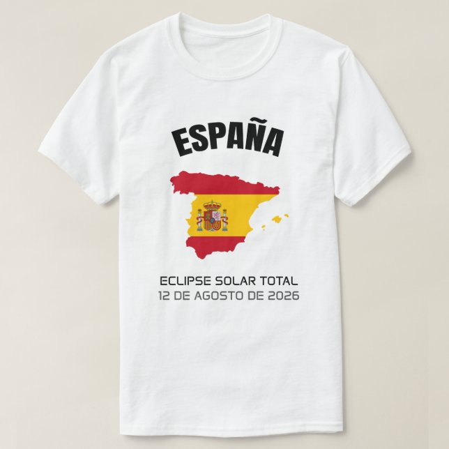 T-shirt Drapeau total Eclipse España 2026 (Design devant)