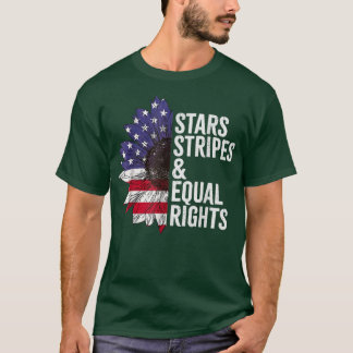 T-shirt Drapeau Tournesol Étoiles Stripes Et Égale Reprodu