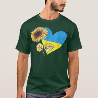 T-shirt Drapeau Tournesol Ukrainien Stand Avec Ukraine Ukr