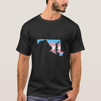 T-shirt Drapeau trans Maryland LGBT Fierté famille de sout