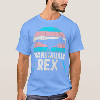 T-shirt Drapeau transexuel Transsaurus Rex Trans Dinosaure