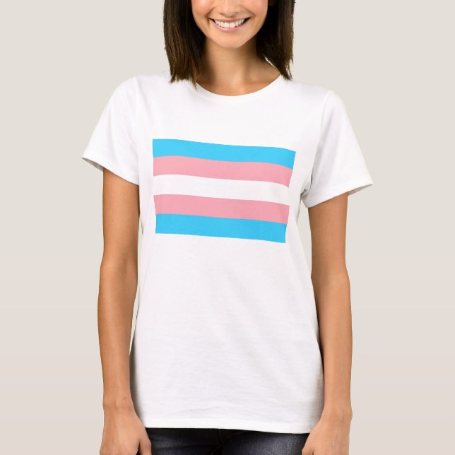 T-shirt Drapeau transgenre  (Devant)