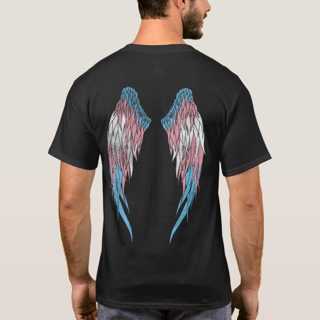 T-shirt Drapeau transgenre - Anges (Dos)