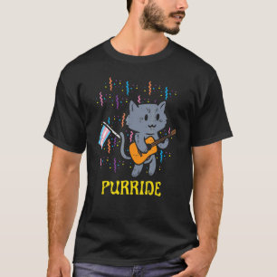 T-shirt Drapeau transgenre Chat Purride Guitare Trans Prid