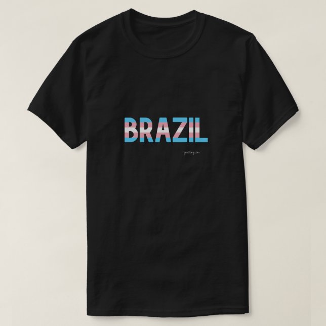 T-shirt Drapeau transgenre de fierté brésilienne (Design devant)