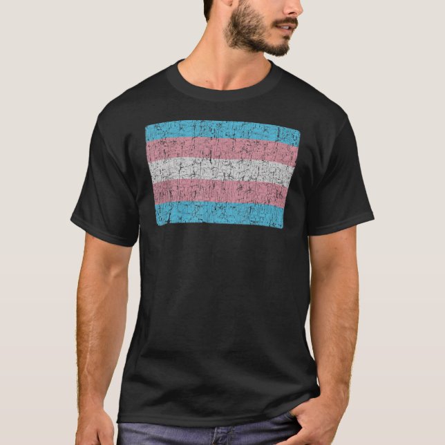 T-shirt Drapeau transgenre de fierté Drapeau trans Drapeau (Devant)