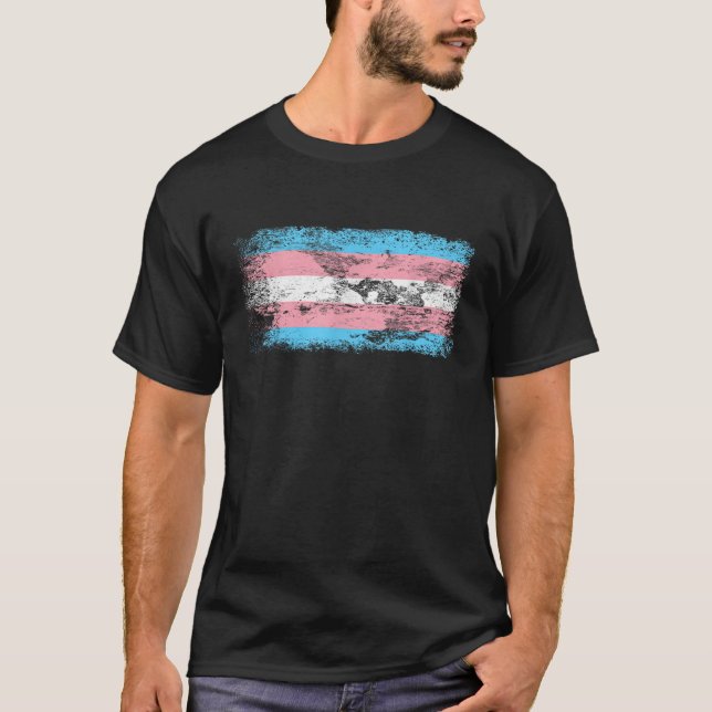 T-shirt Drapeau transgenre de fierté Drapeau trans Drapeau (Devant)