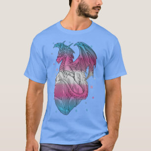 T-shirt Drapeau transgenre de givre Dragon Trans Pride Cou