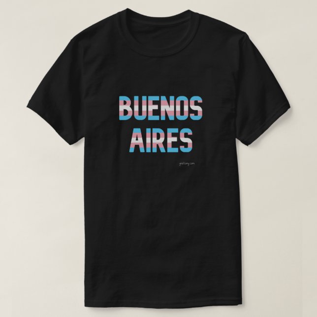 T-shirt Drapeau transgenre de la Fierté de Buenos Aires (Design devant)
