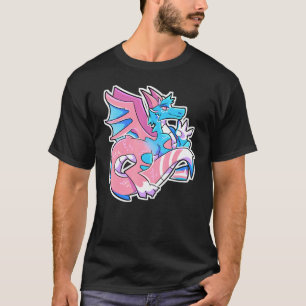 T-shirt Drapeau transgenre de la Fierté Trans Dragon Trans
