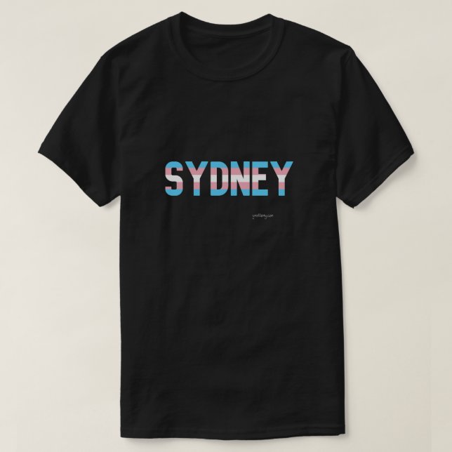 T-shirt Drapeau transgenre de Sydney Pride (Design devant)