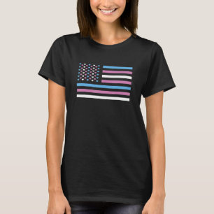 T-shirt Drapeau transsexuel États-Unis Drapeau Vintage Amé