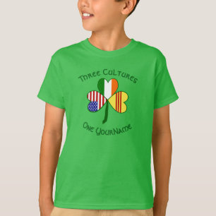 T-shirt Drapeau trèfle irlandais américain sud-vietnamien
