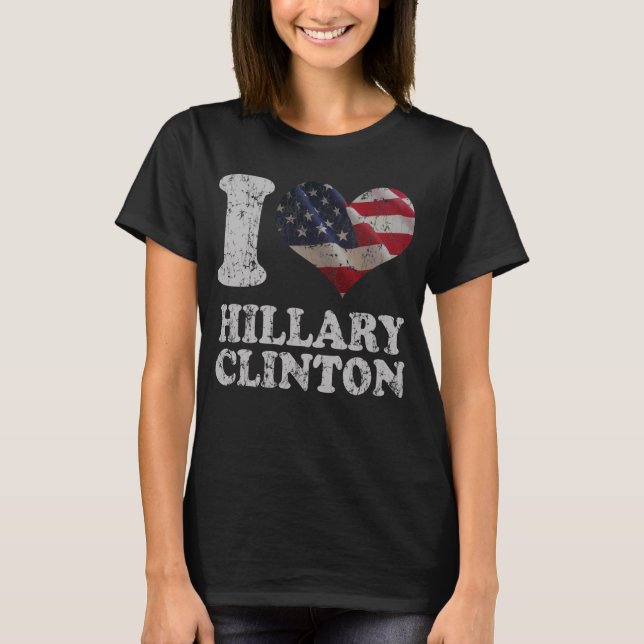 T-shirt Drapeau très américain Hillary Clinton (Devant)