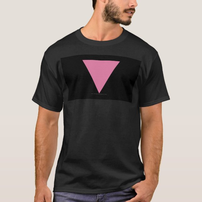 T-shirt Drapeau triangle rose de SlipperyJoe's symbole ros (Devant)