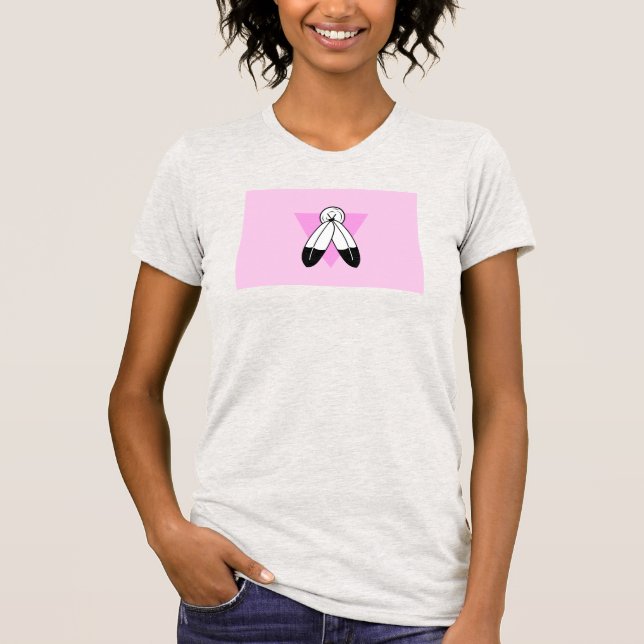 T-shirt Drapeau Triangle Rose Two-Spirit (Devant)