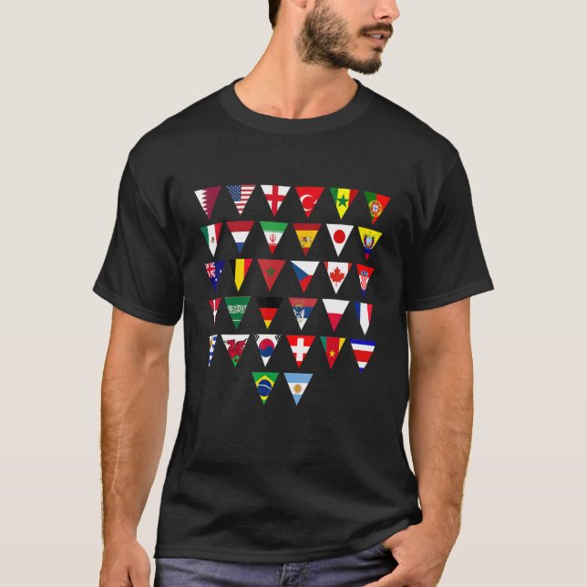 T-shirt Drapeau Triangle Trente Deux Pays Festival Soc (Devant)